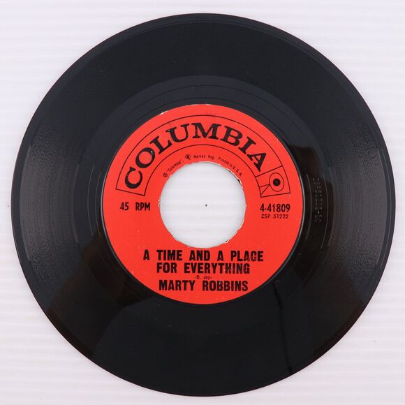 Marty Robbins – Ballad Of The Alamo/Time And A Place 1960 45 rpm Record 4-41809 - Picture 5 of 16